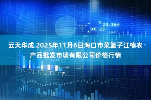 云天华成 2025年11月6日海口市菜篮子江楠农产品批发市场有限公司价格行情