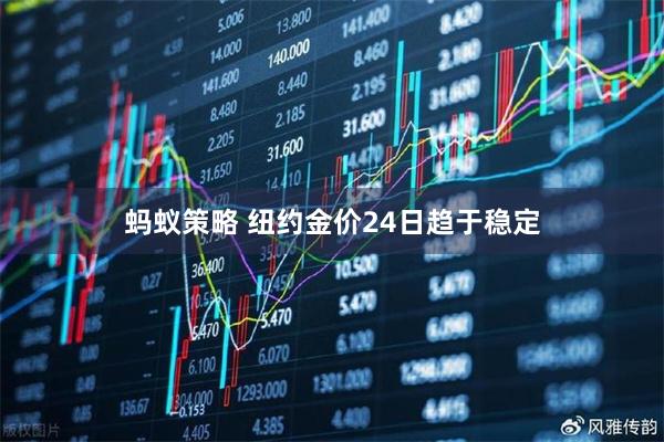 蚂蚁策略 纽约金价24日趋于稳定
